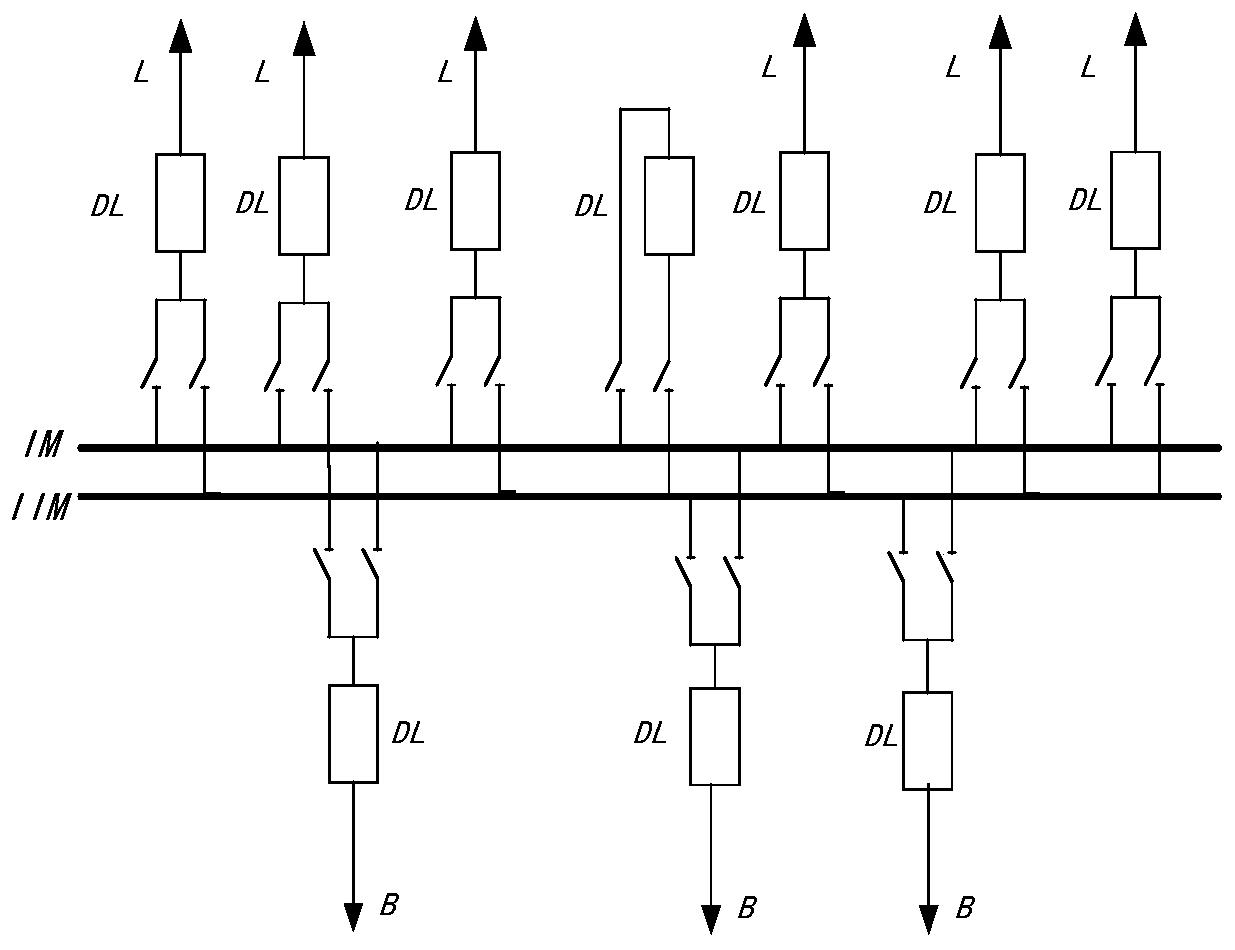 Polygonal wiring 220kV GIS power distribution device and arrangement method