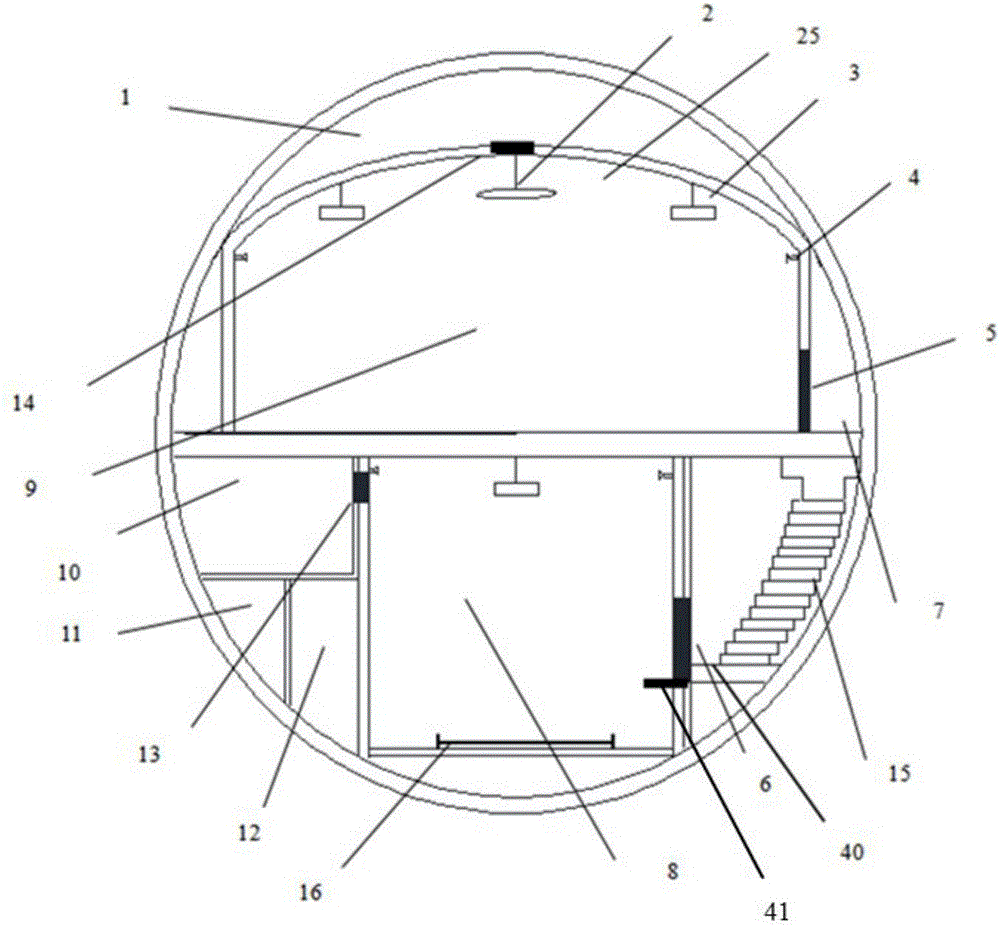 Expressway-railway shared shield tunnel fire ventilation and smoke discharging simulation experimental apparatus