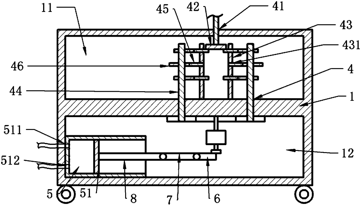 Stone clamping device for excavating robot