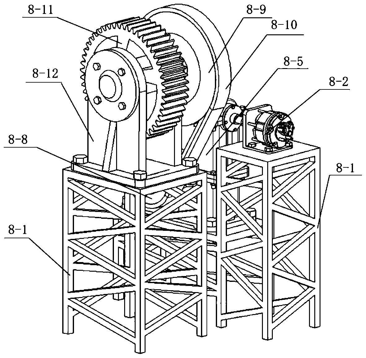 Horse head turning and swinging mechanism for beam-pumping unit