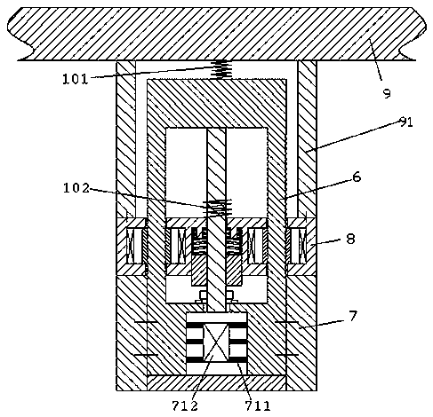 Medical bearing part capable of rising and falling