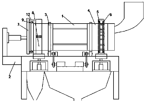 Barrel screen facilitating regular discharging