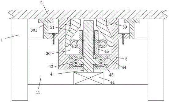 Conference table connecting device