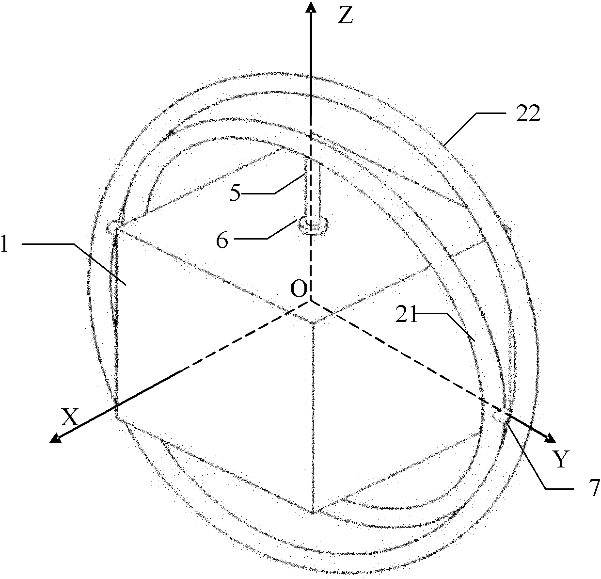 Liquid circuit based gyroscopic moment generating device and satellite attitude control method