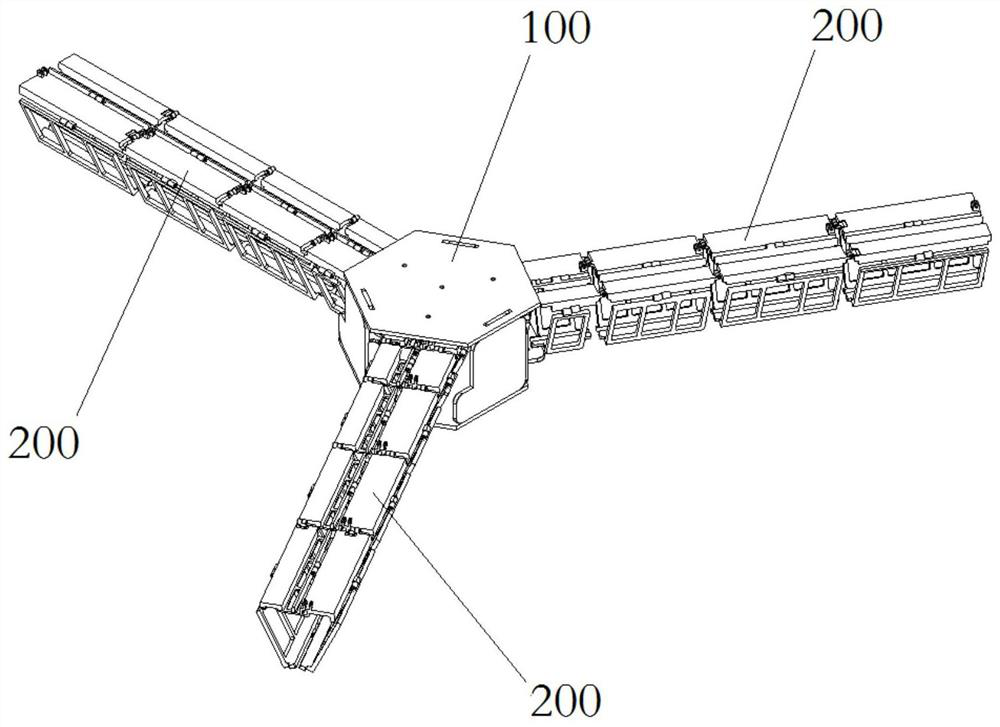 Folding and unfolding device based on metamorphic paper folding structure