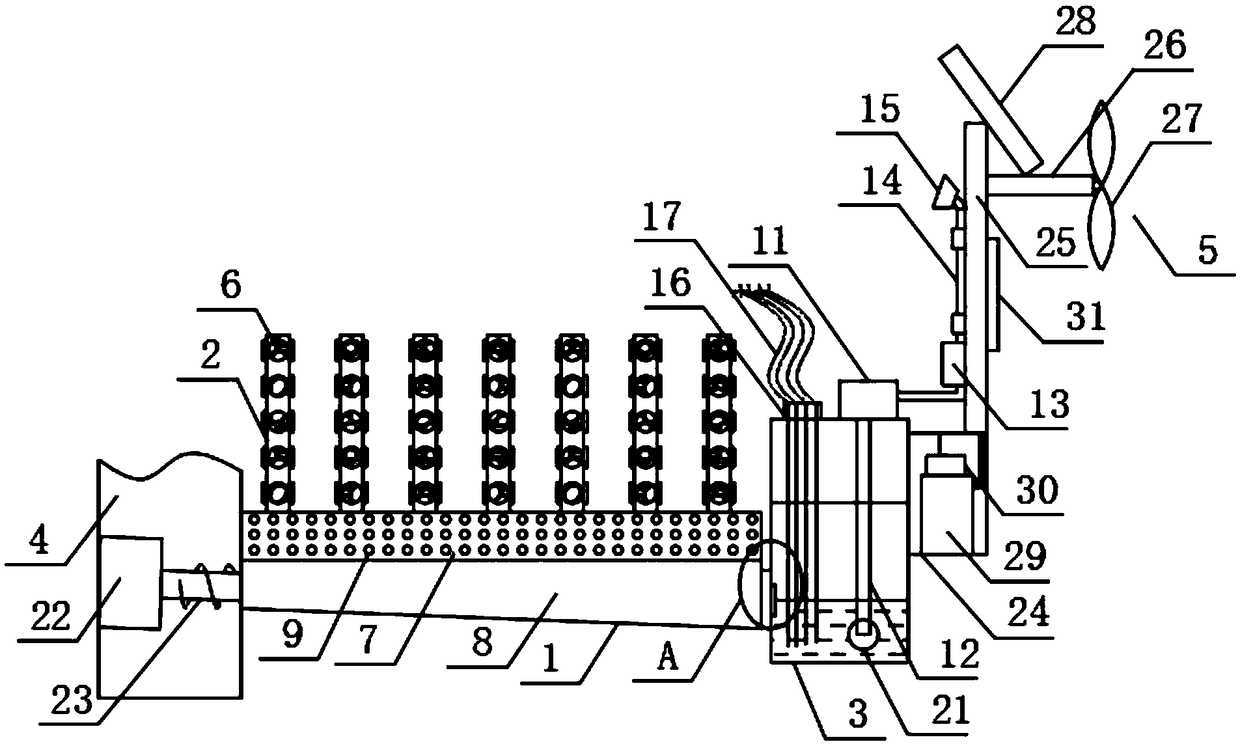 Pipeline device for improving saline-alkali soil