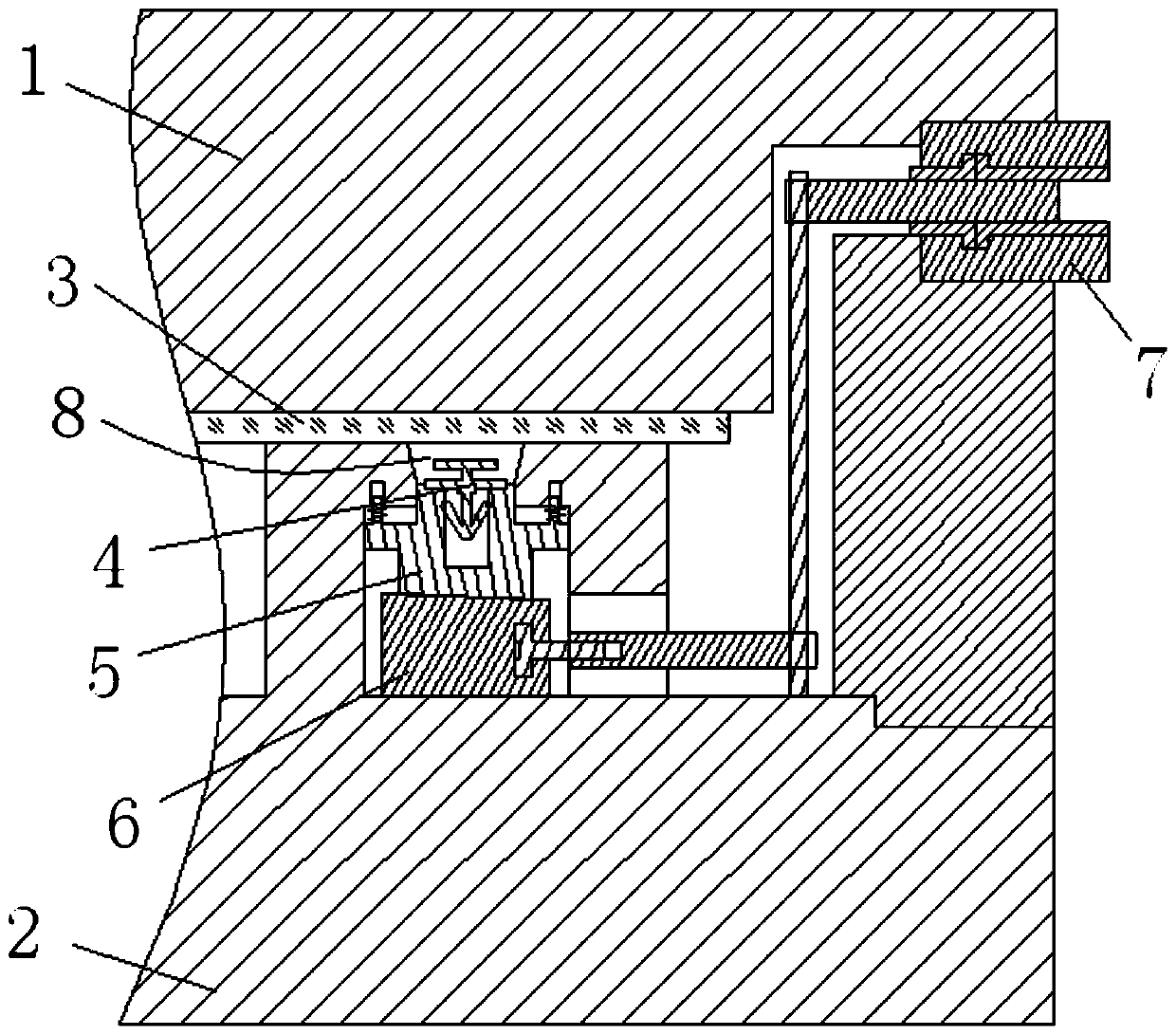 A mold for integral injection molding of glass and nail post