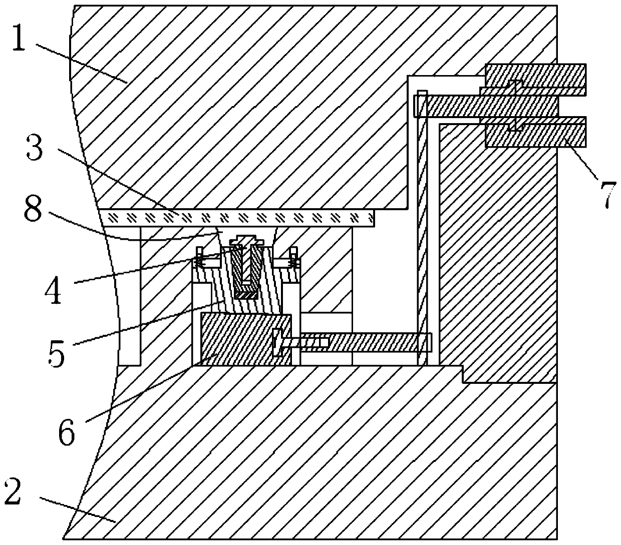 A mold for integral injection molding of glass and nail post