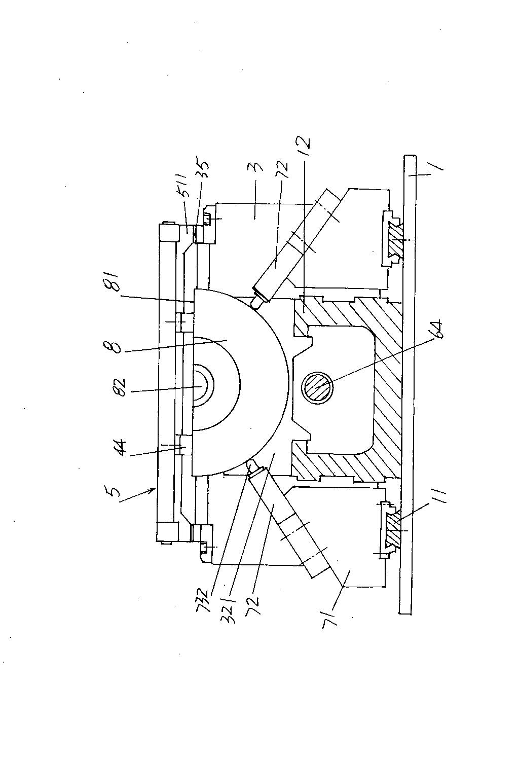 Clamp for processing glass mould