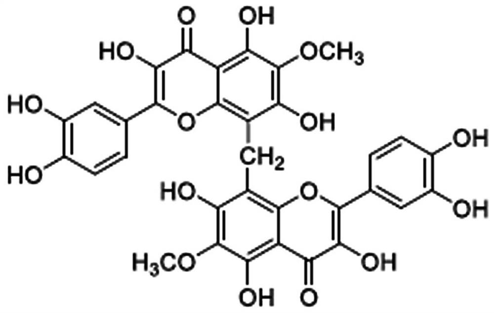 A biflavonoid compound with neuroprotective effect and its extraction and separation method