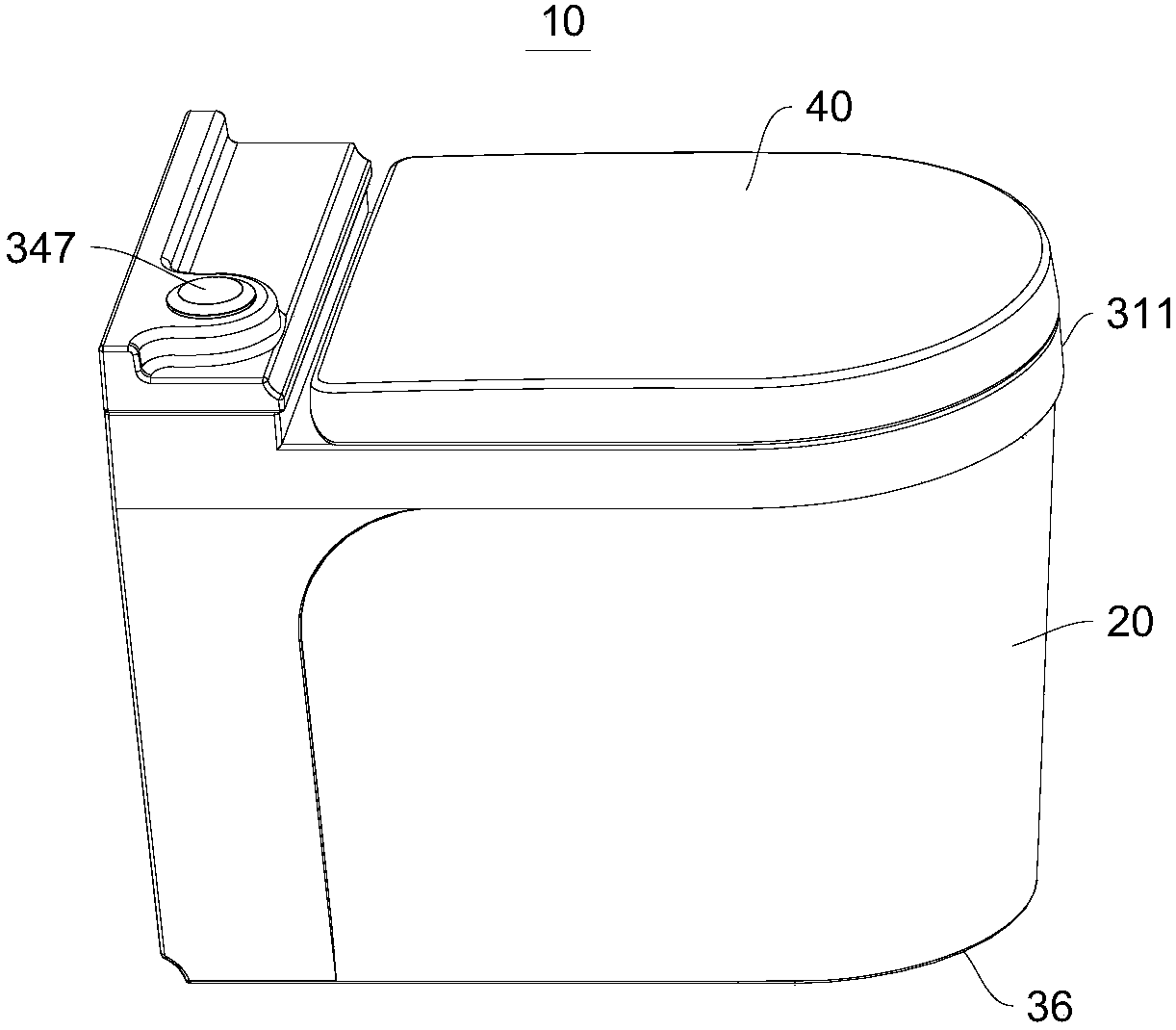 Water-saving toilet bowl without water tank and manufacturing method of toilet bowl