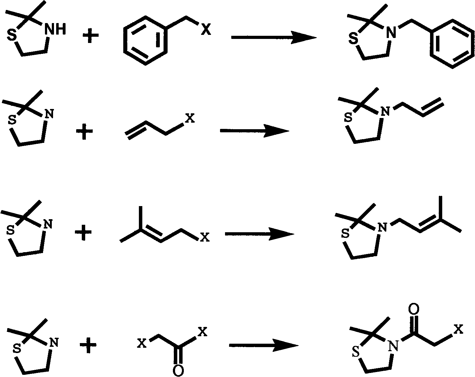 Substituted 2,2-dimethylthiazolidin compound, as well as preparation method and use thereof