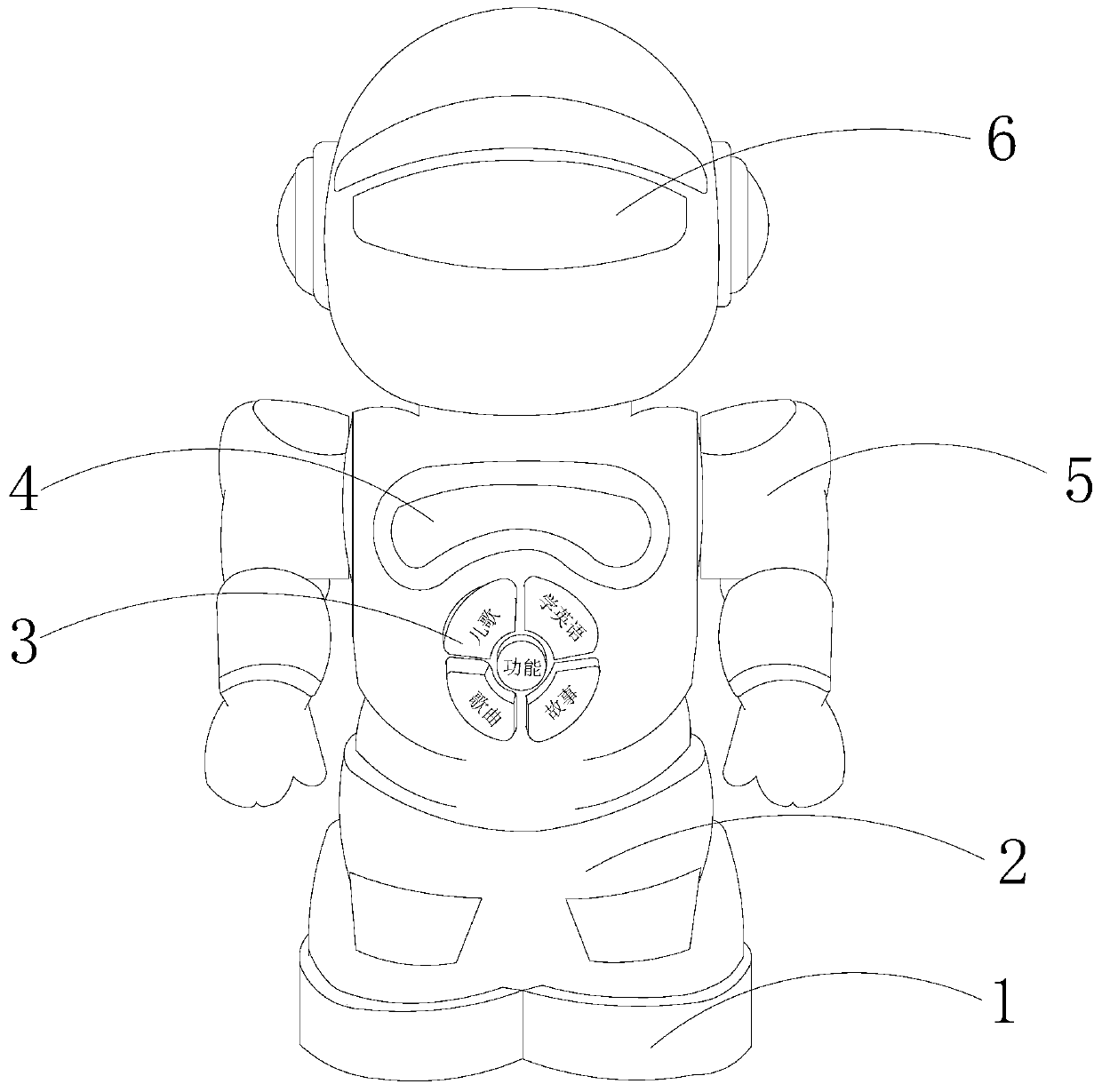 Flexibly-moving intelligence-developing toy robot for children