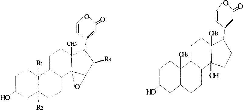 Total toadpoison lactones extraction with anti-tumor function, preparation and application thereof