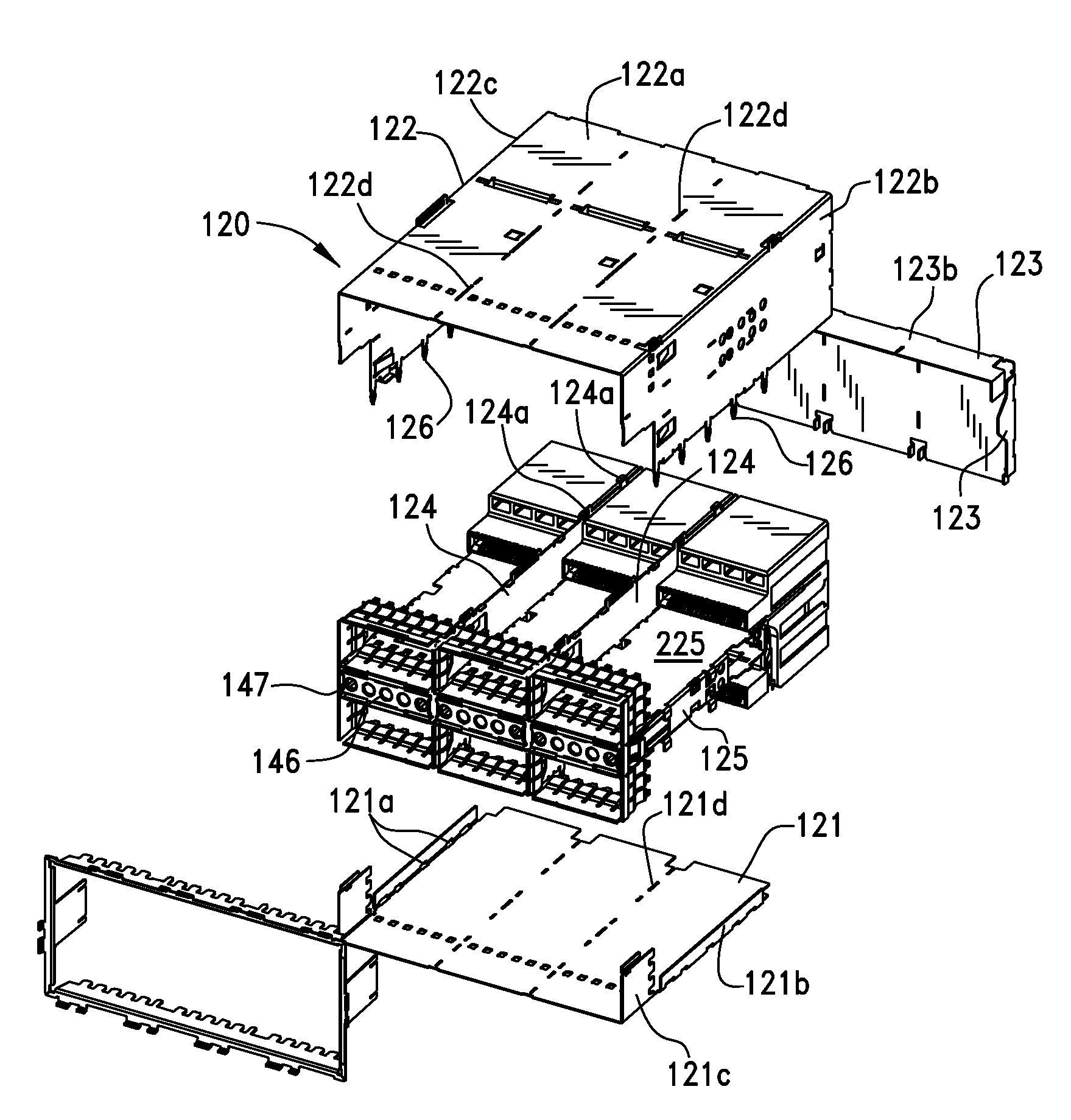 Connector assembly with improved cooling capability