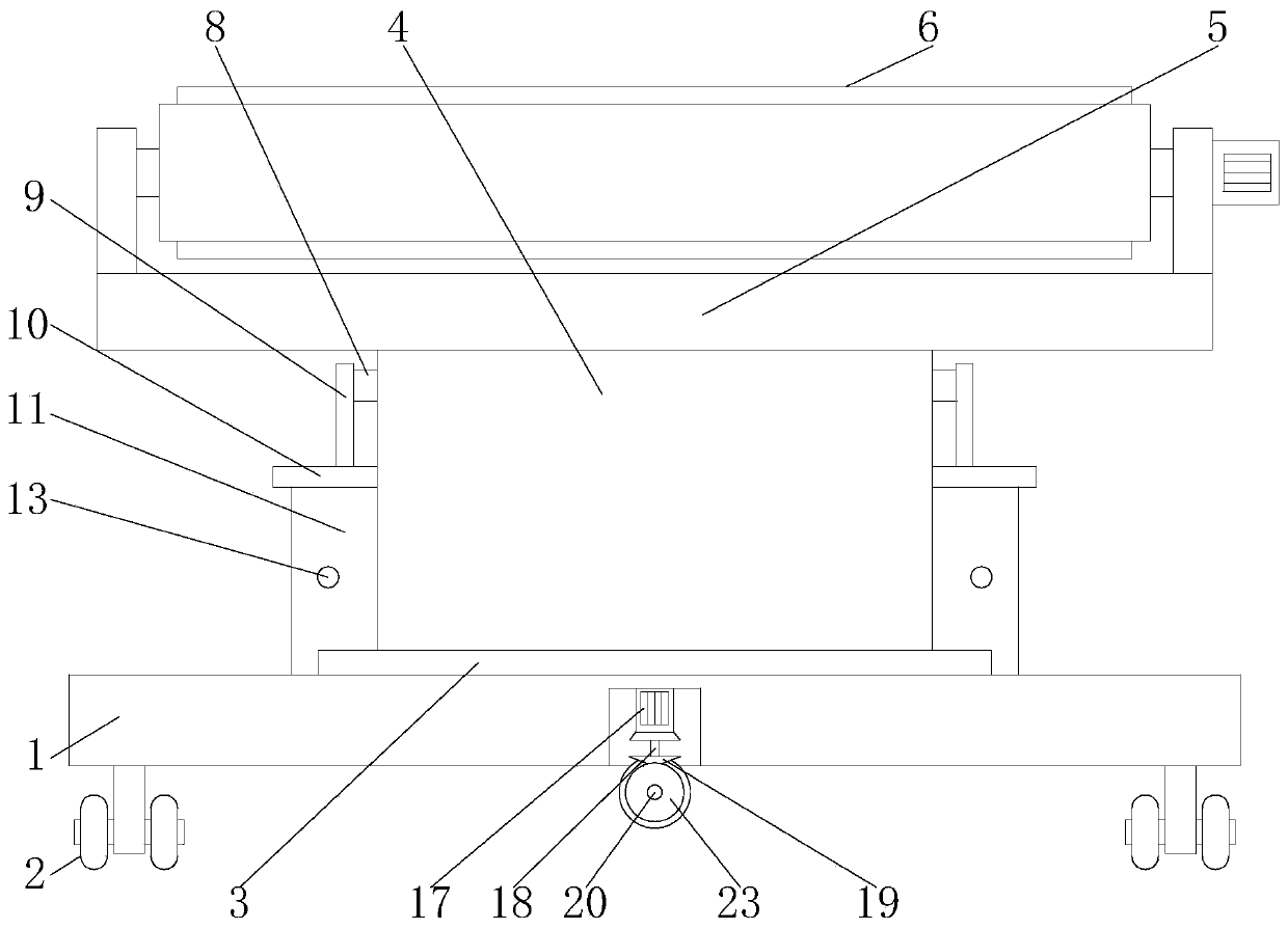 An adjustable conveying device