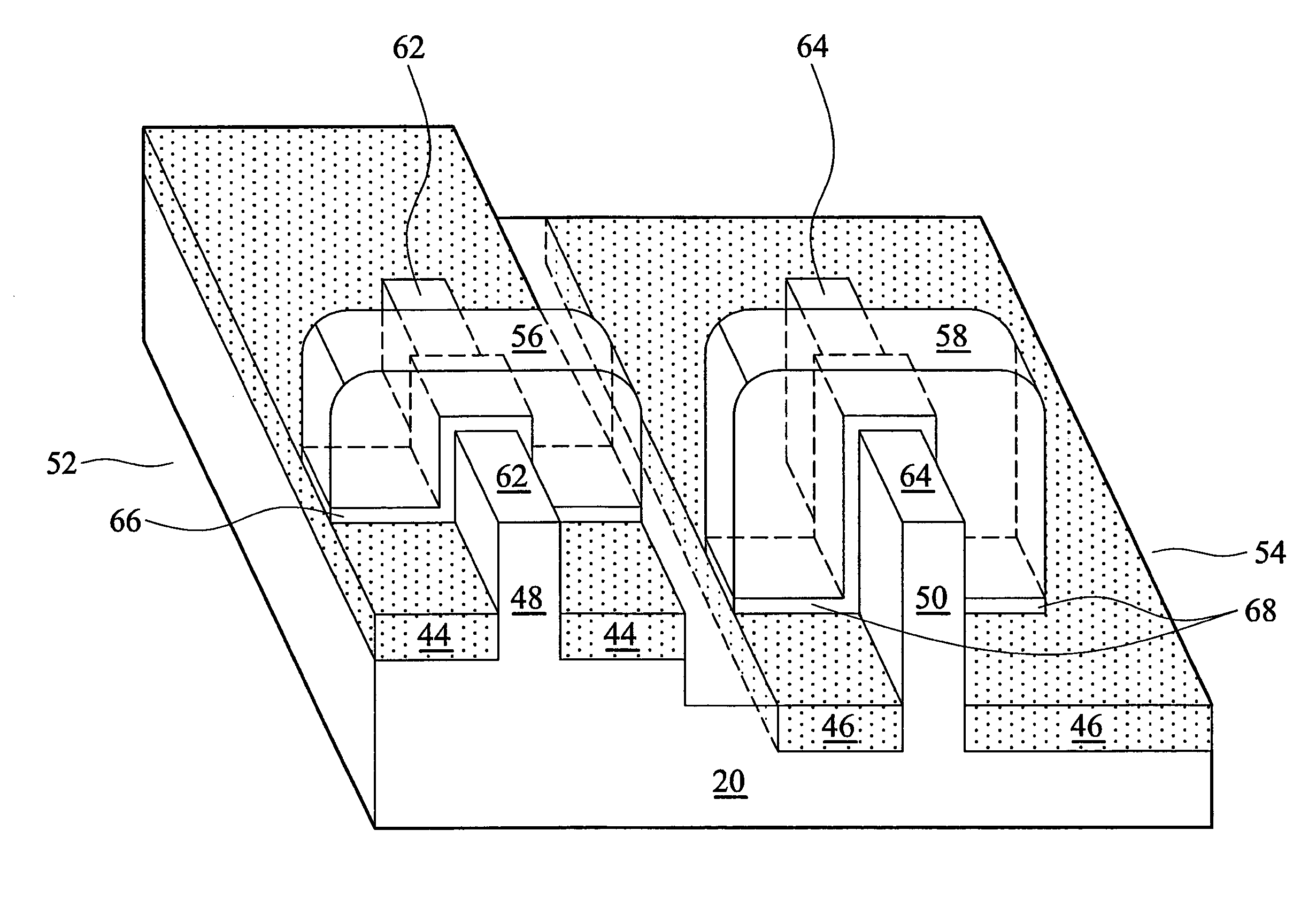 Fabrication of FinFETs with multiple fin heights