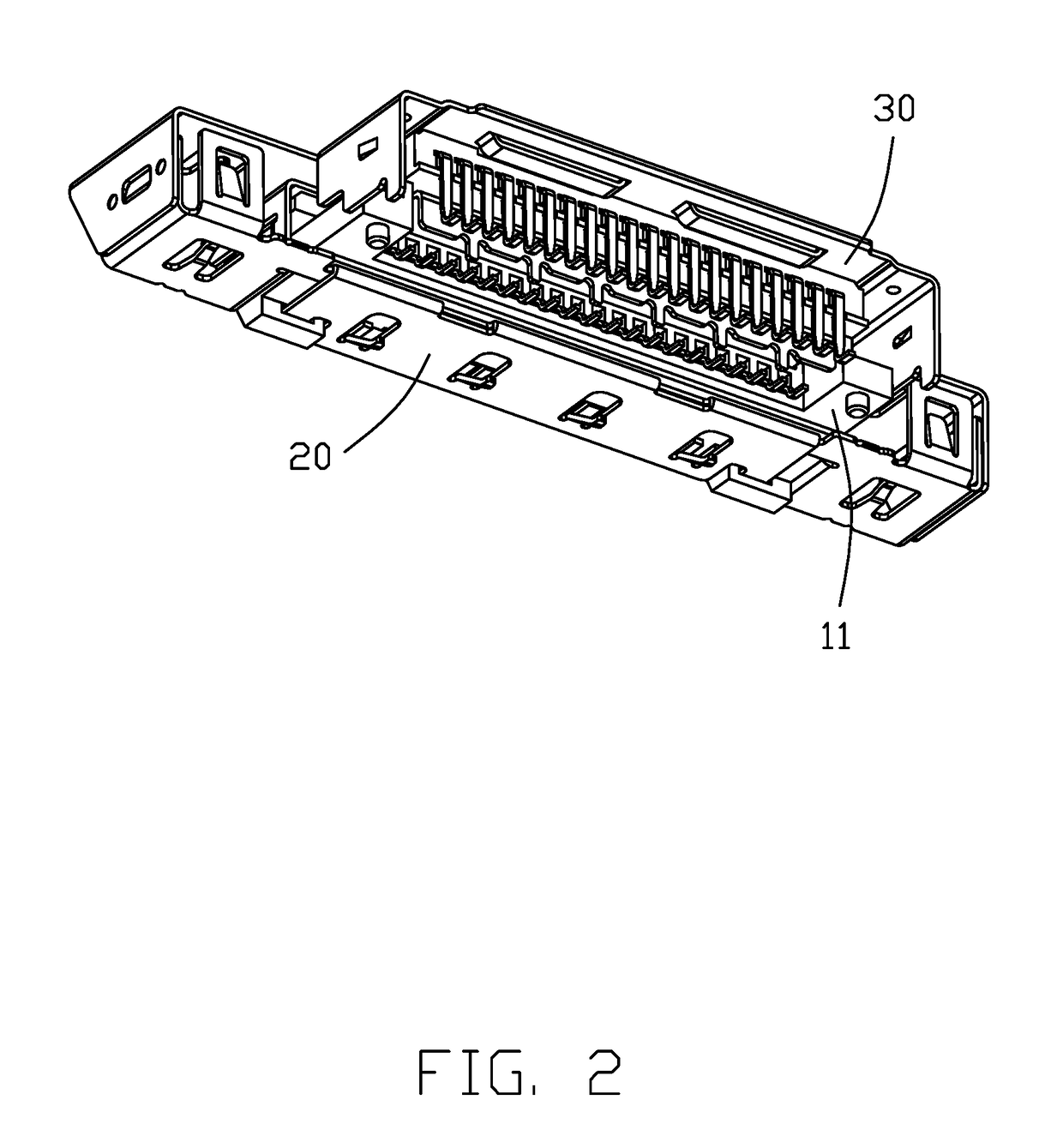 Electrical connector having shell retention structgure and method of assembling the same