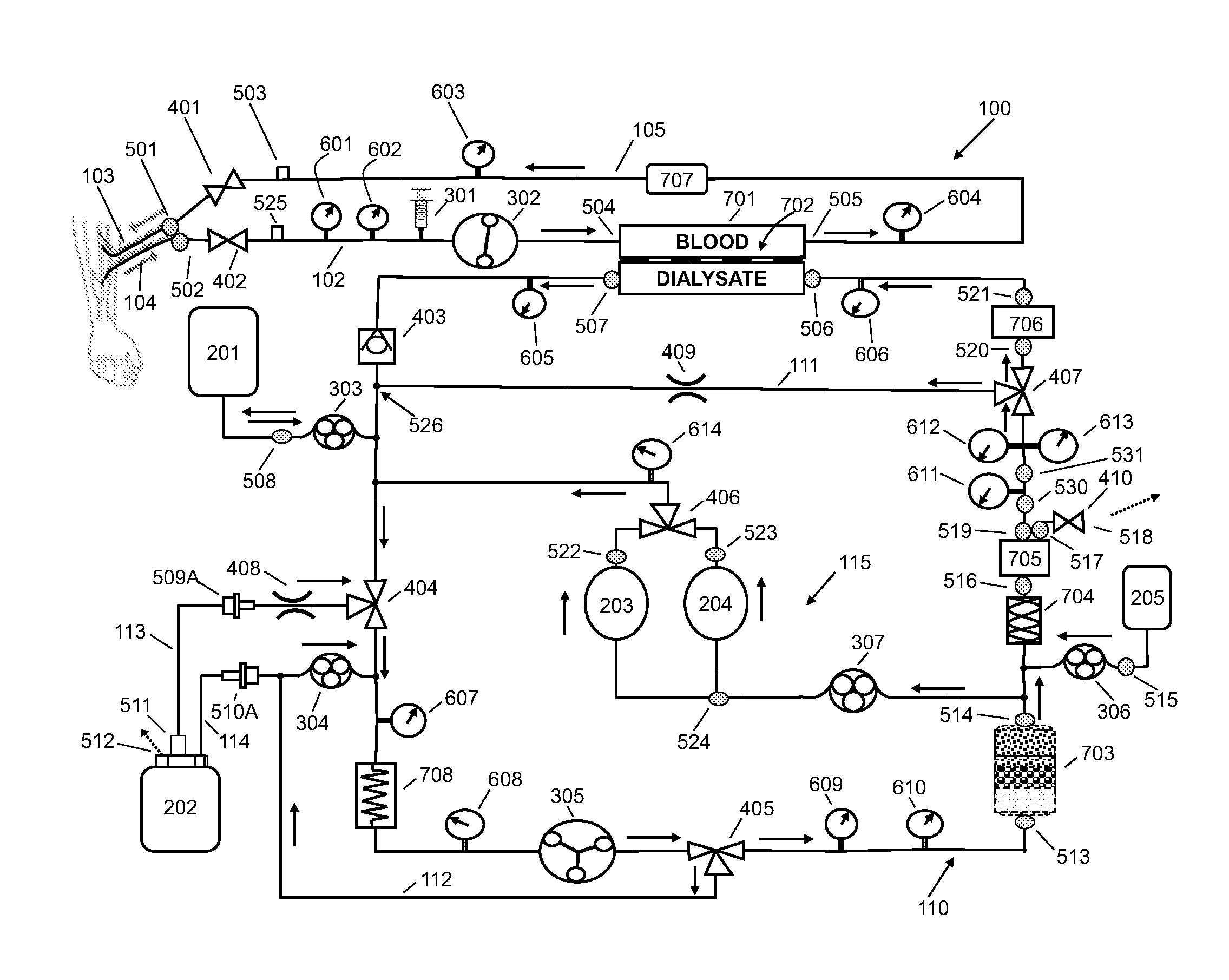 Modular fluid therapy system having jumpered flow paths and systems and methods for cleaning and disinfection