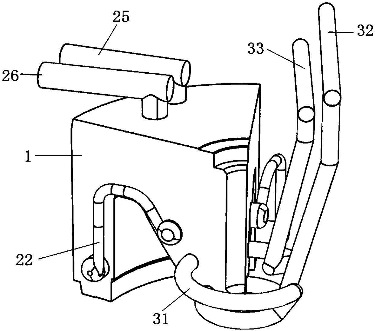 Plastic impeller mold shape follow-up waterway cooling system