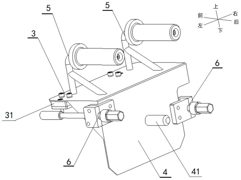 Auxiliary tool of engine hot test connection process exhaust device