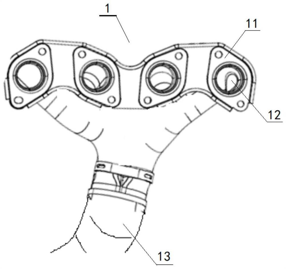 Auxiliary tool of engine hot test connection process exhaust device