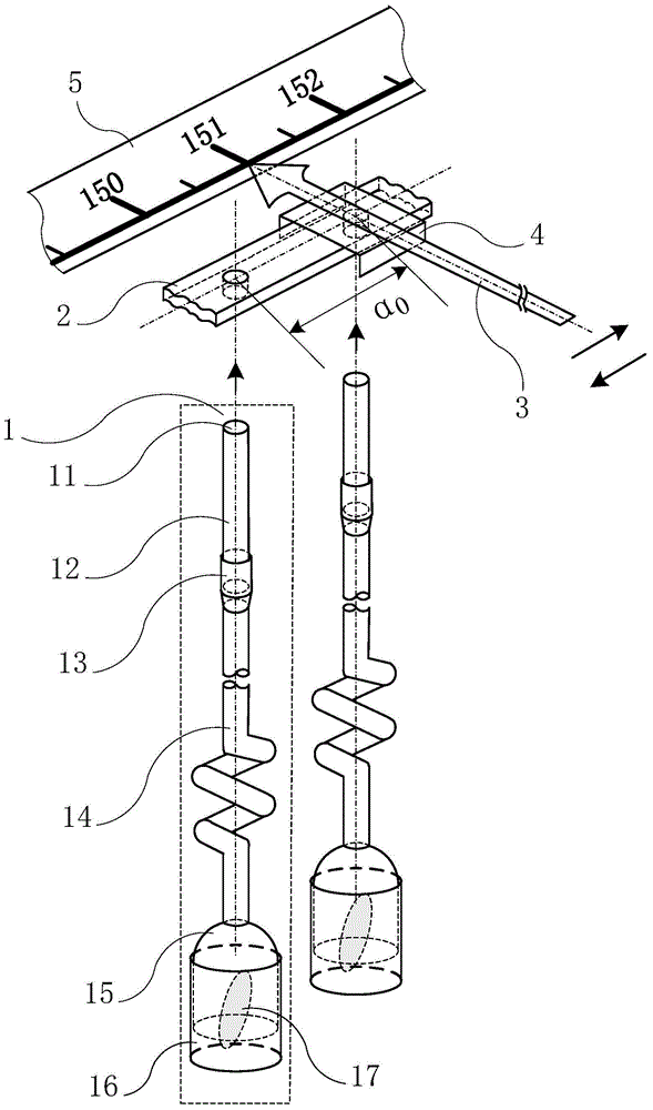 RFID ruler scale device with communication microchannel and construction method thereof