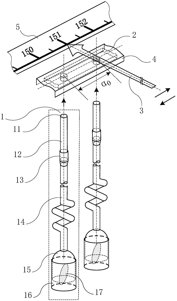 RFID ruler scale device with communication microchannel and construction method thereof