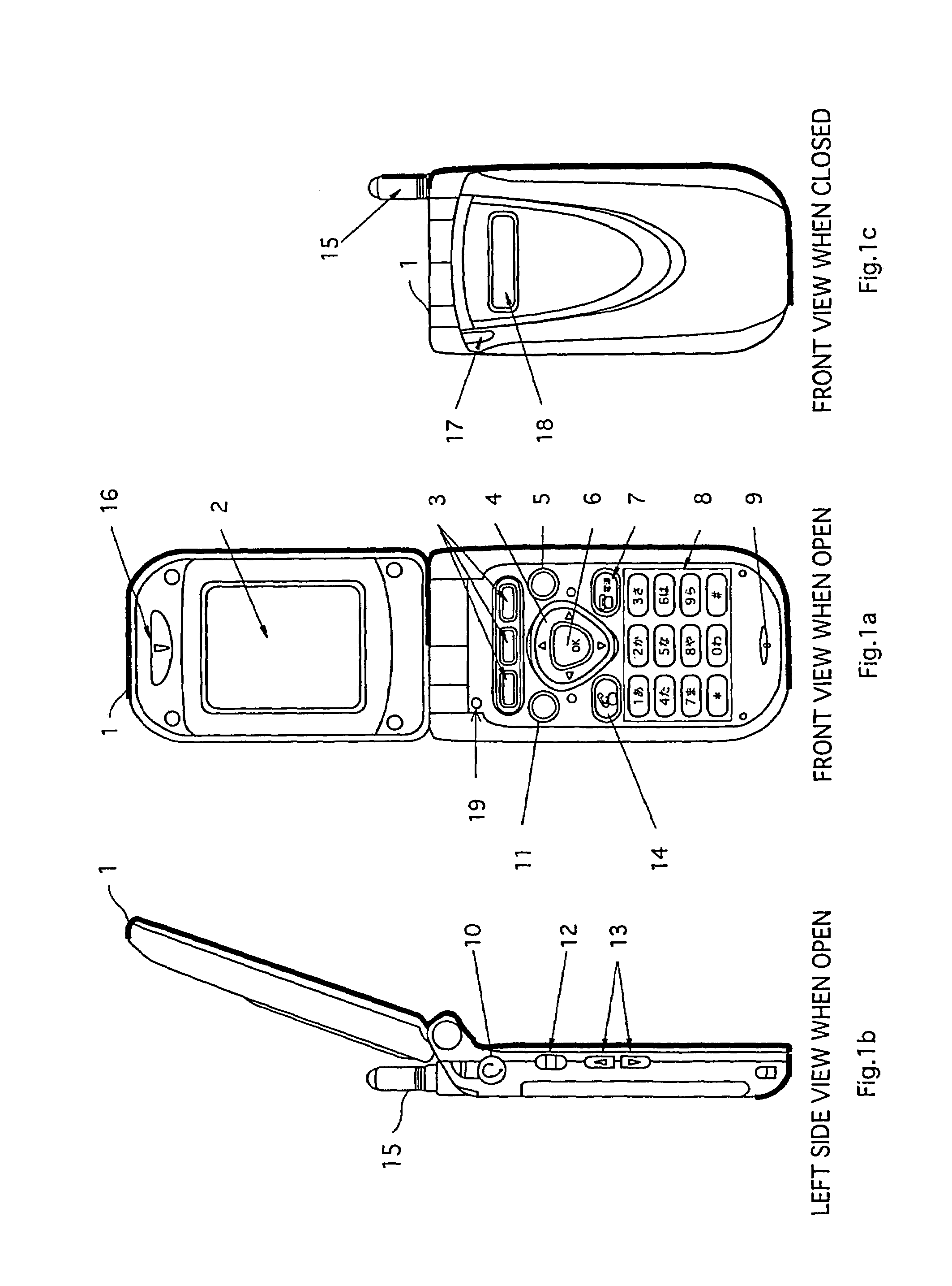 Folding communication terminal and display control method therefor