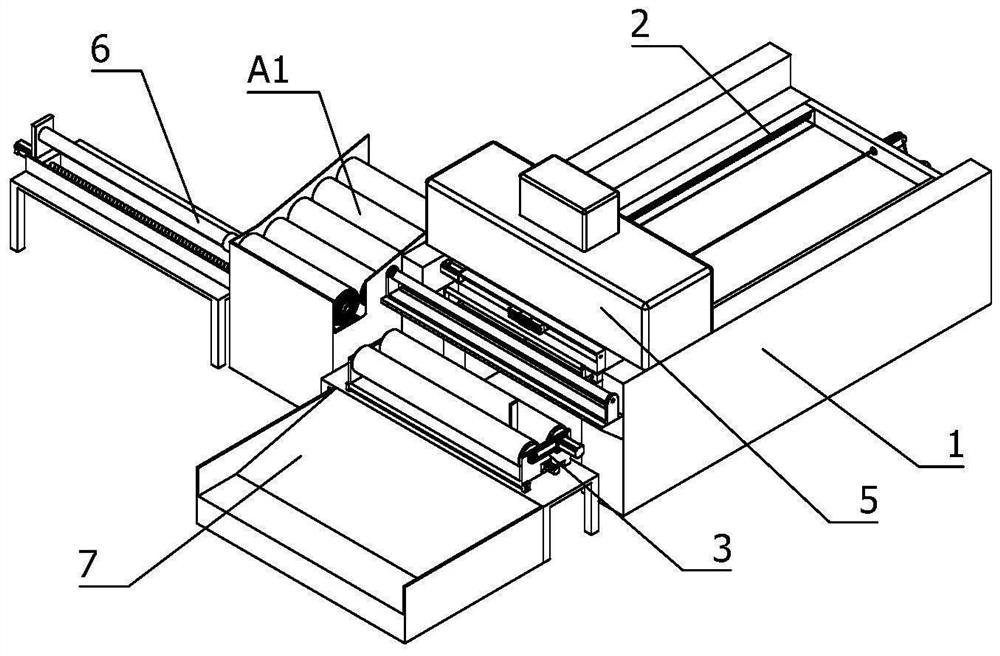 Cloth inspecting and rolling machine for silk cloth