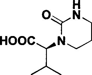 Process for preparing (S)-2-(2-carbonyl-tetrahydropyrimidyl-1-(2H)-base)-3-methyl butyric acid