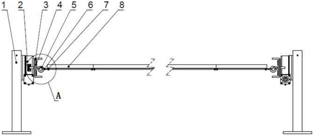 Steel wire rope-type photovoltaic tracking system