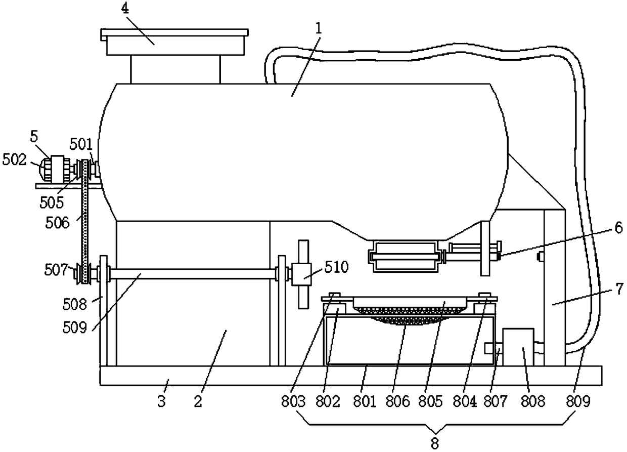 Thawing device used for duck neck processing