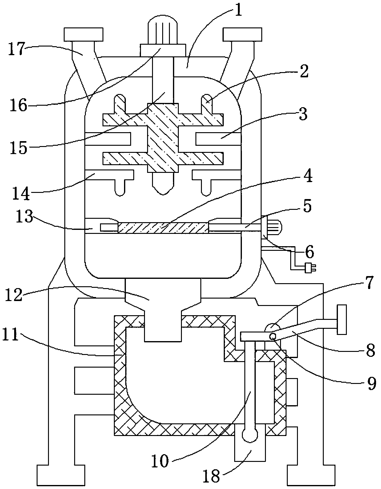 Polyester yarn production raw material conveying device