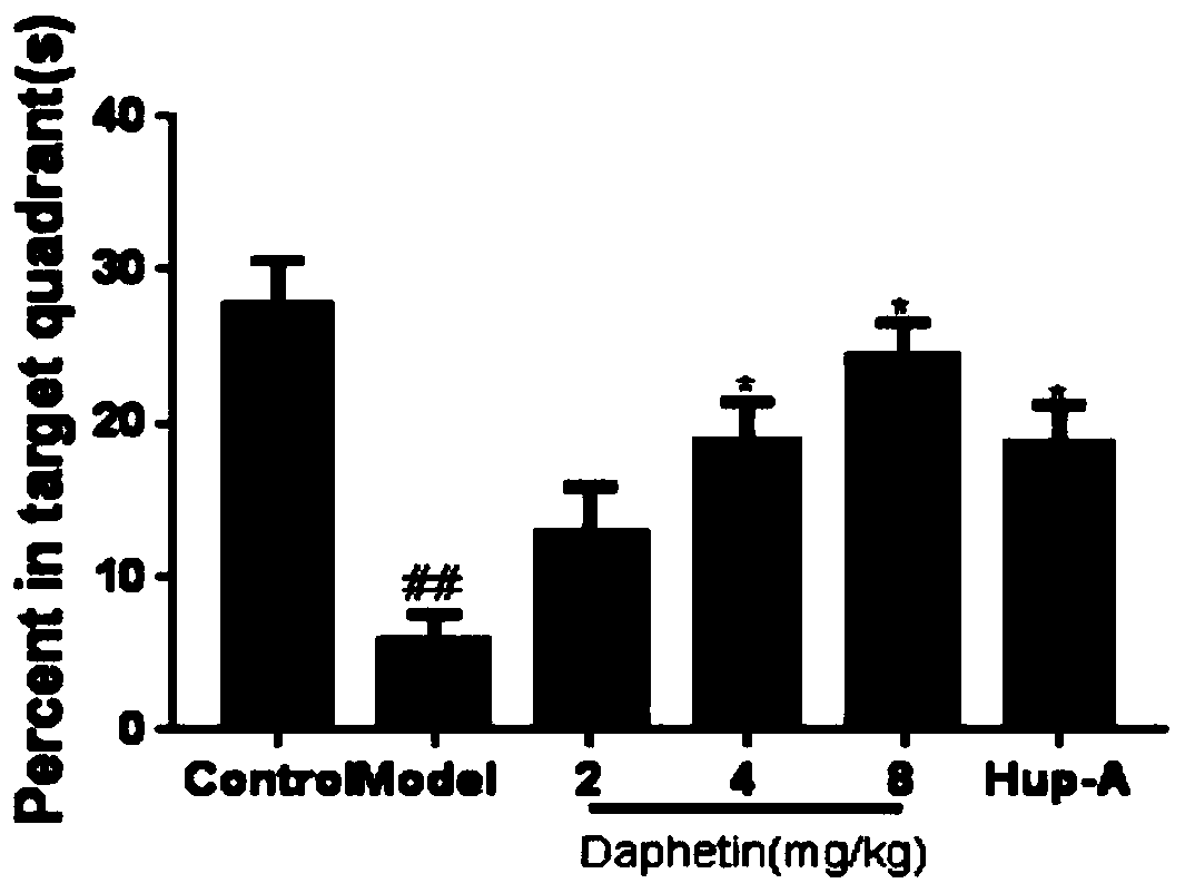 New application of daphnetin in preparation of drugs for preventing and treating neurodegenerative diseases