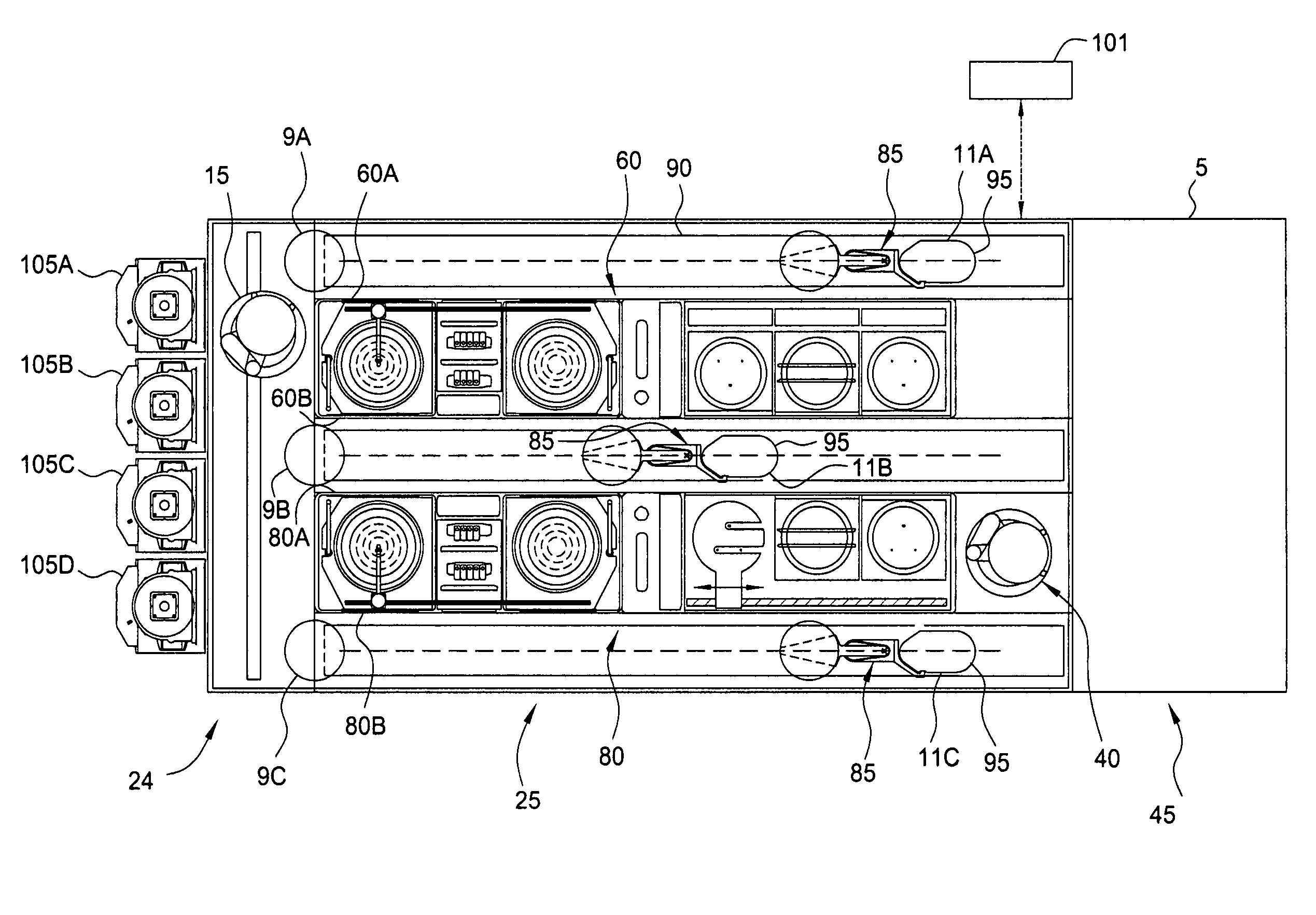 Cartesian robot cluster tool architecture