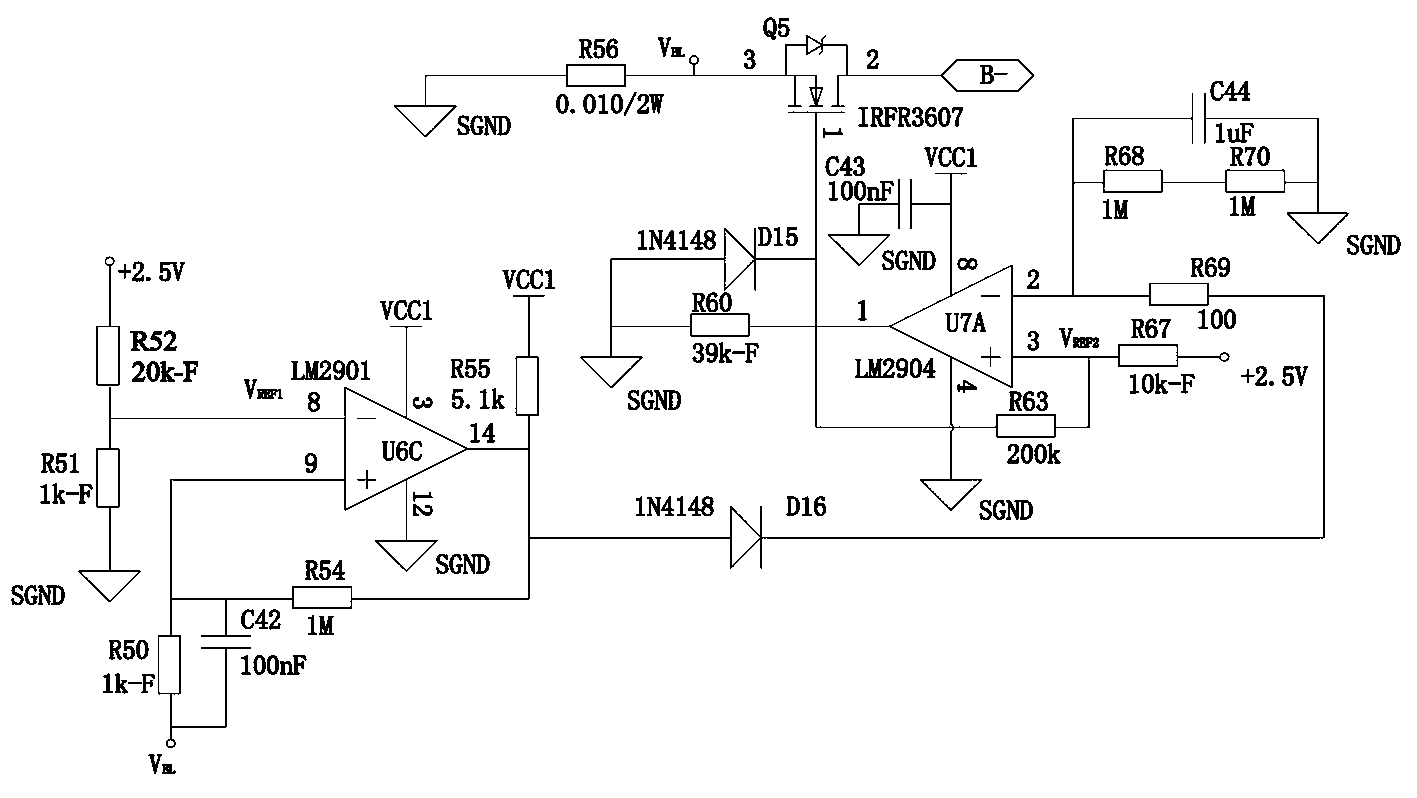 Floating charger over-current protection circuit