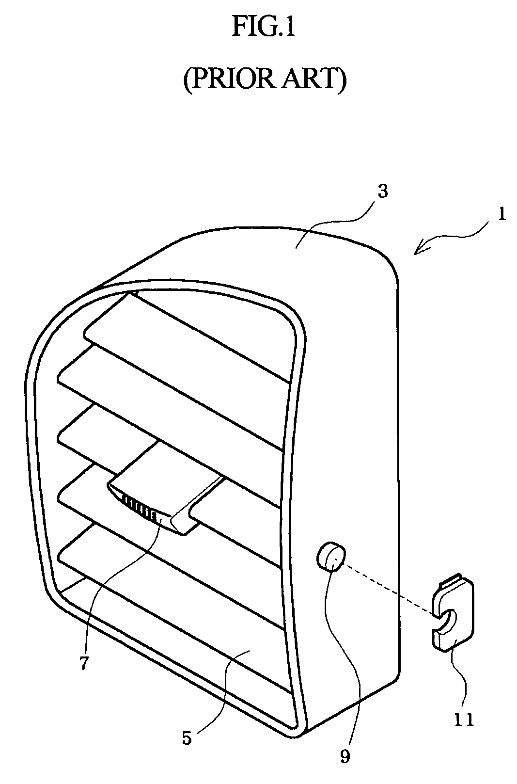 Hinge structure of an air vent grill