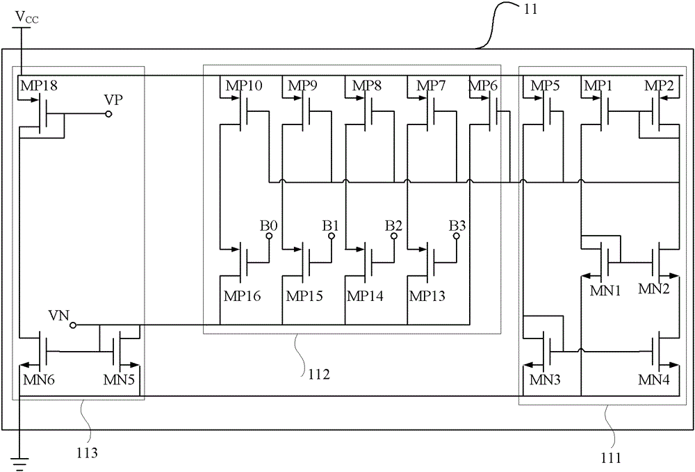 A low power oscillating circuit