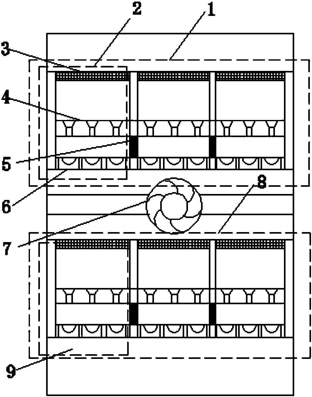 Multi-channel purifier for removing air-borne microbial particles