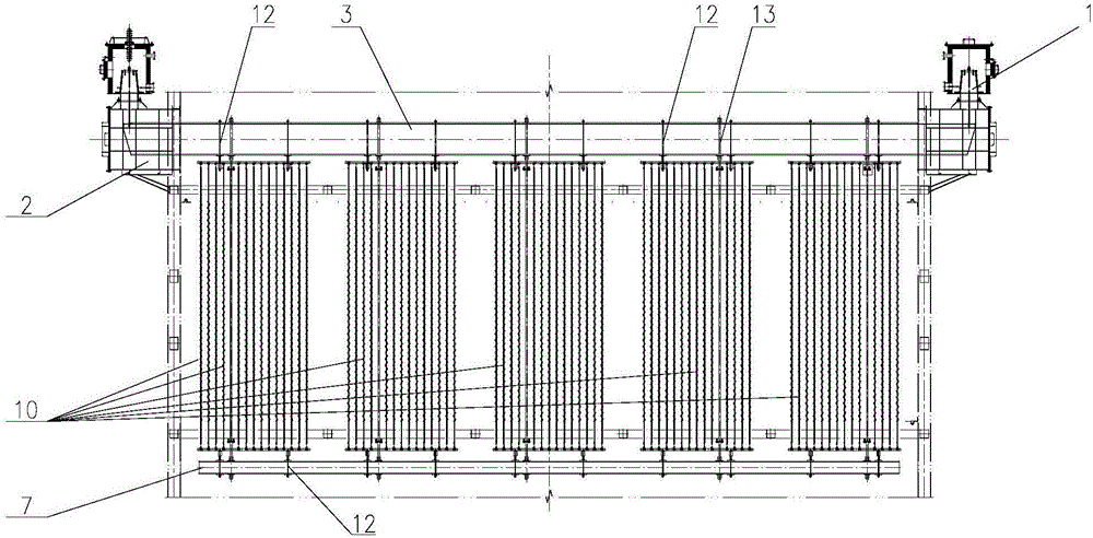 Cathode hanging system for wet dust remover non-tension device