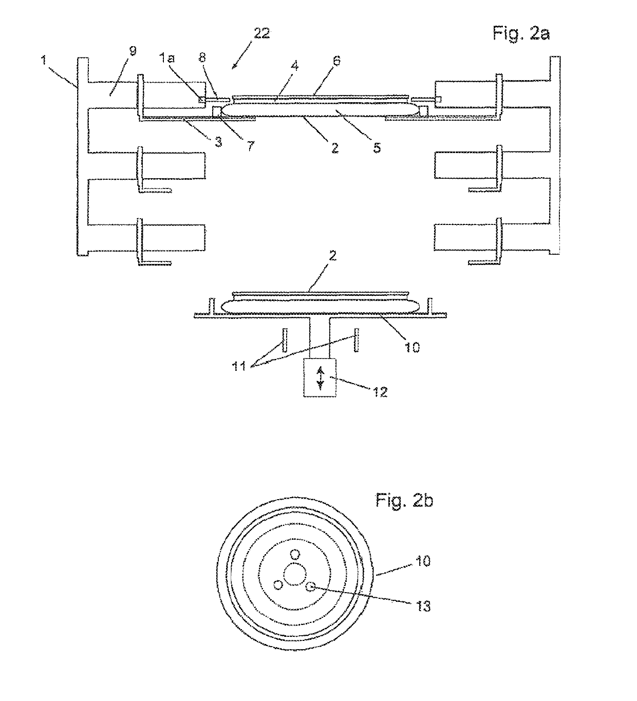 Device and method for at least partly dissolving a connecting layer of a temporarily bonded substrate stack