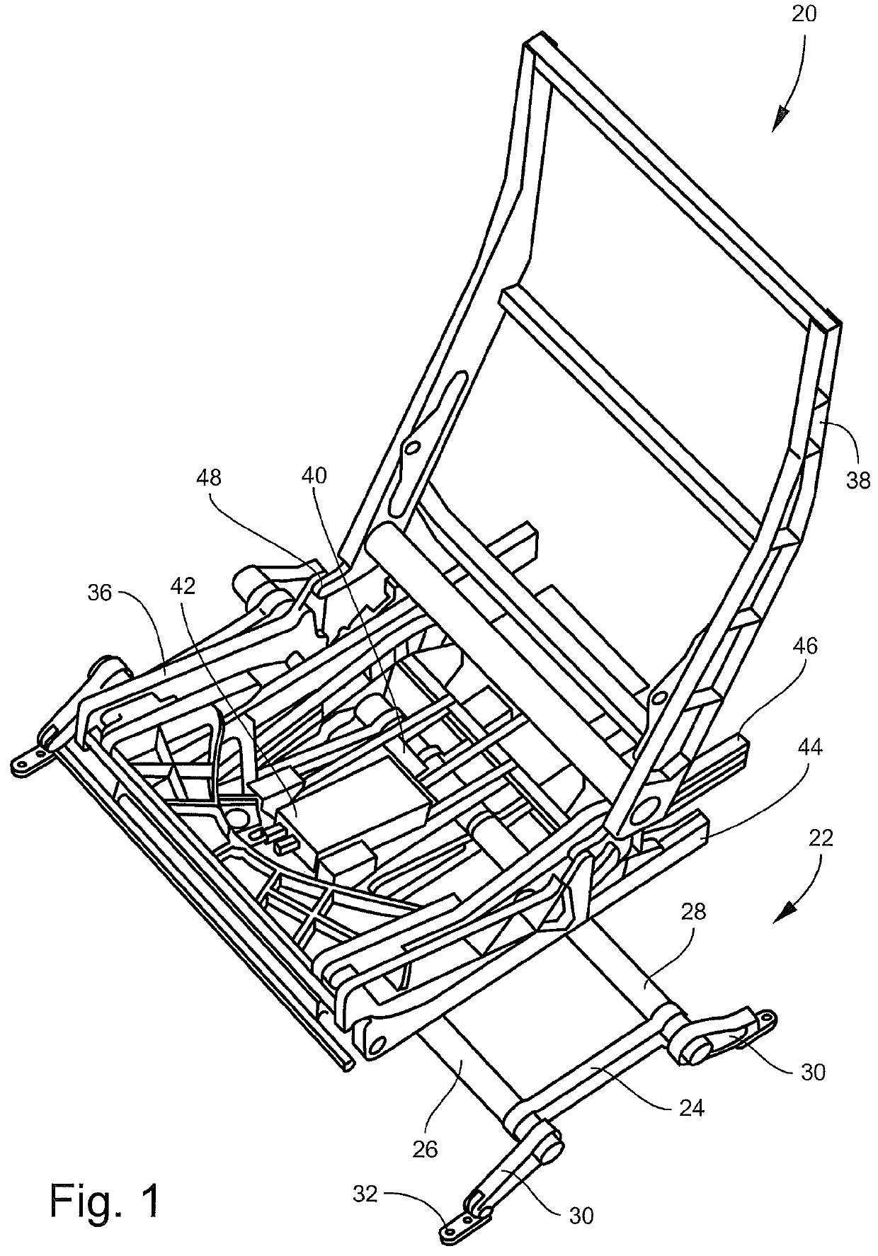 Aircraft seat employing dual actuators for seat translaton and seat recline