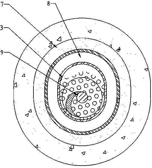 Single-horizontal-pipe type continuous heat treatment device for carbon intermediate