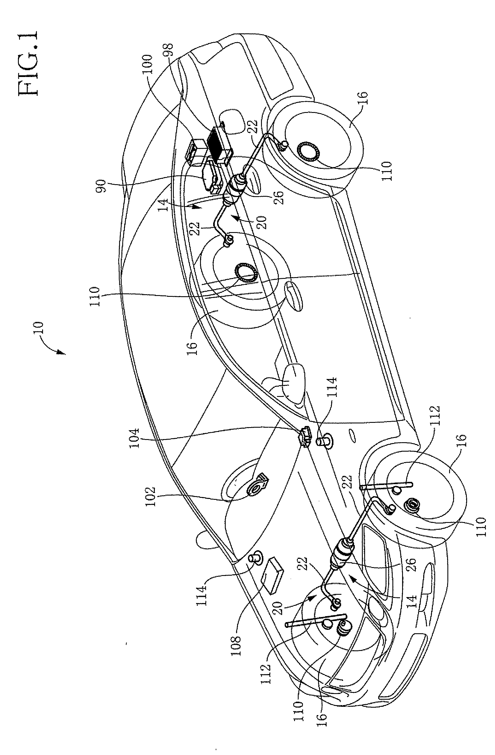 Body-roll restraining system for vehicle