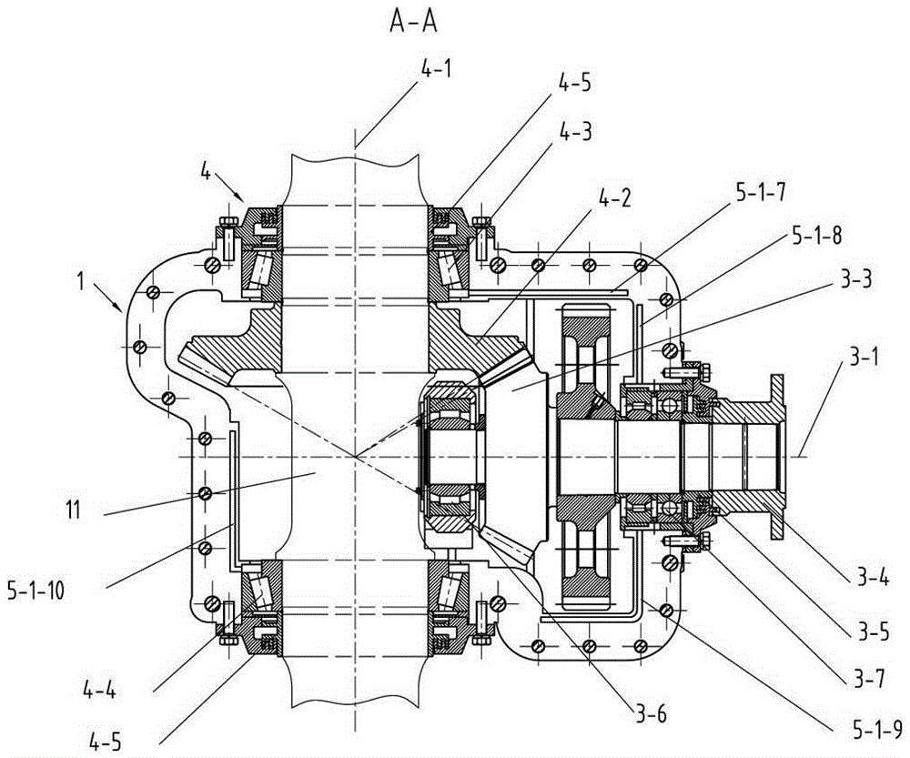 Hydraulic transmission axle gearbox