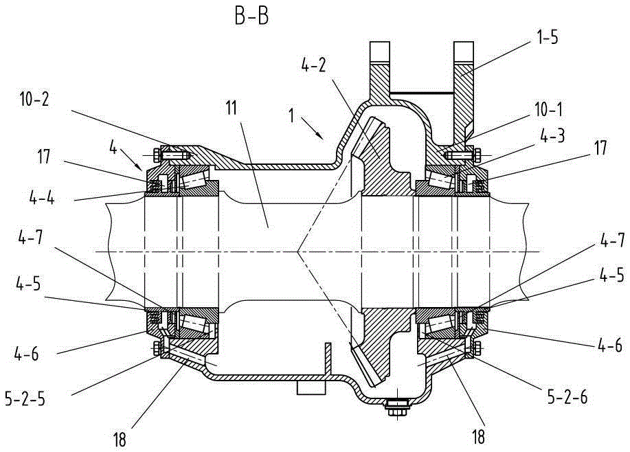 Hydraulic transmission axle gearbox