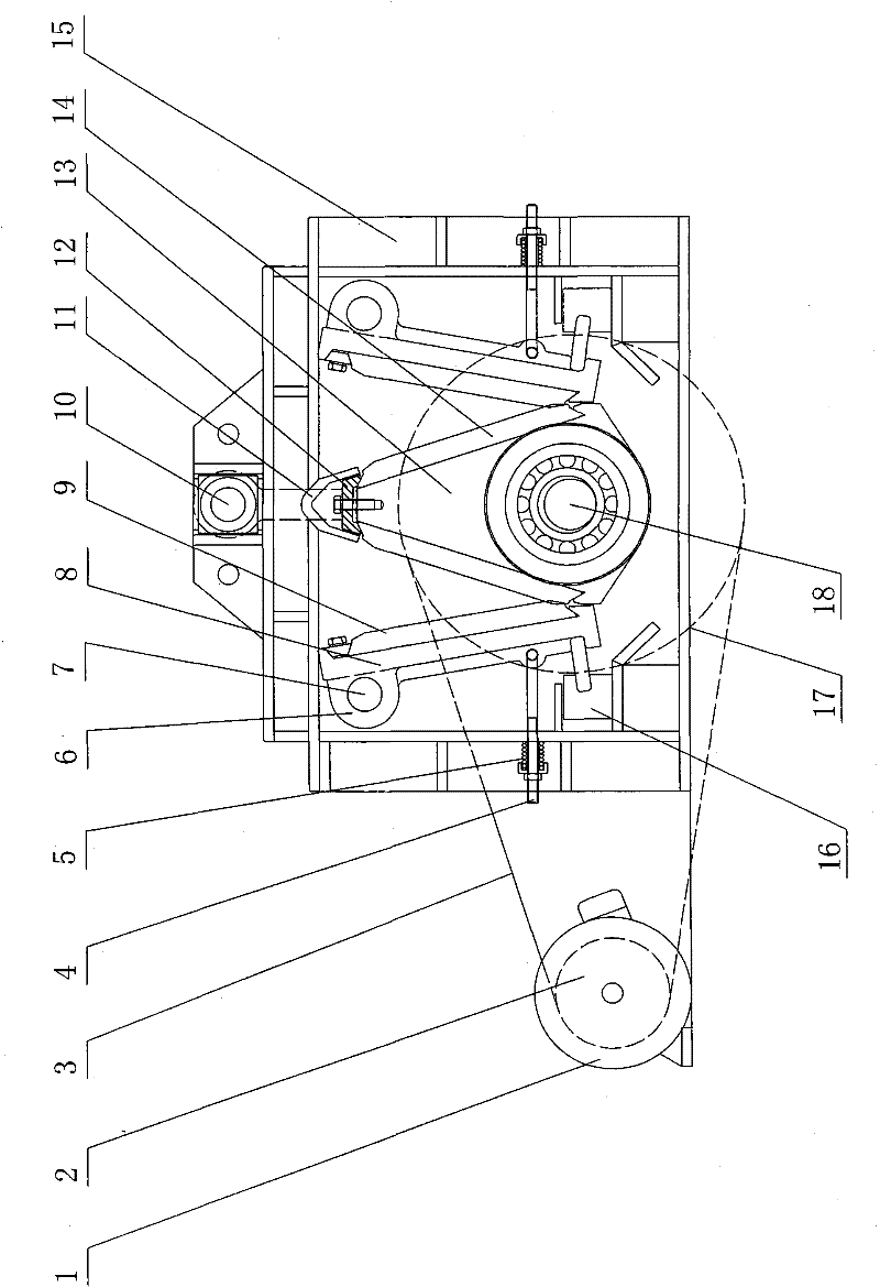 Compound pendulum double-cavity jaw crusher