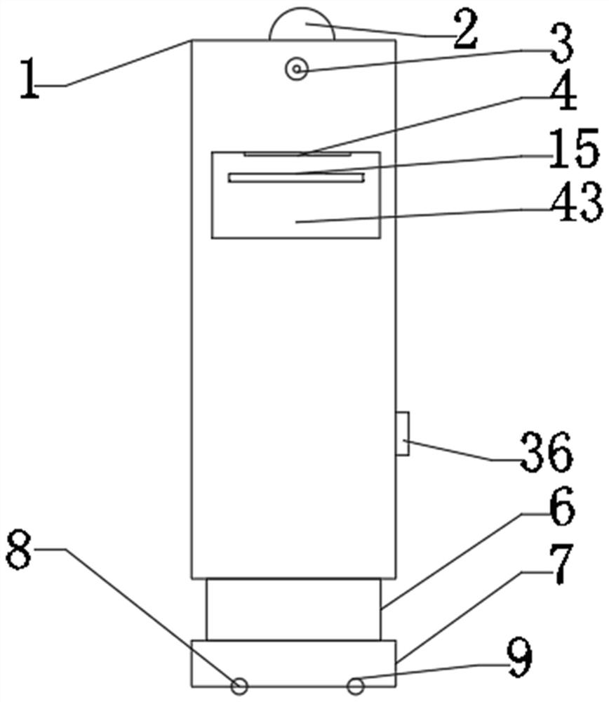 Non-contact auxiliary temperature measuring mechanism for vehicle entrance and exit