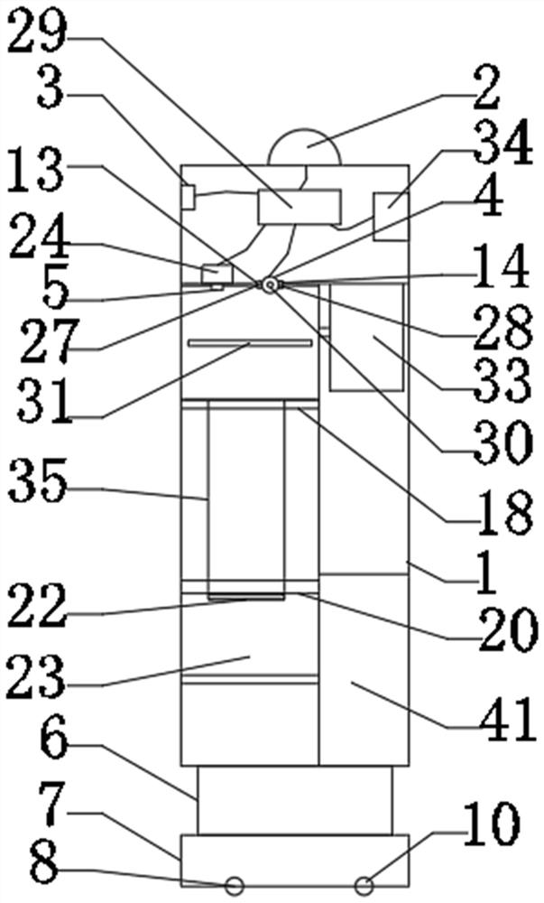 Non-contact auxiliary temperature measuring mechanism for vehicle entrance and exit